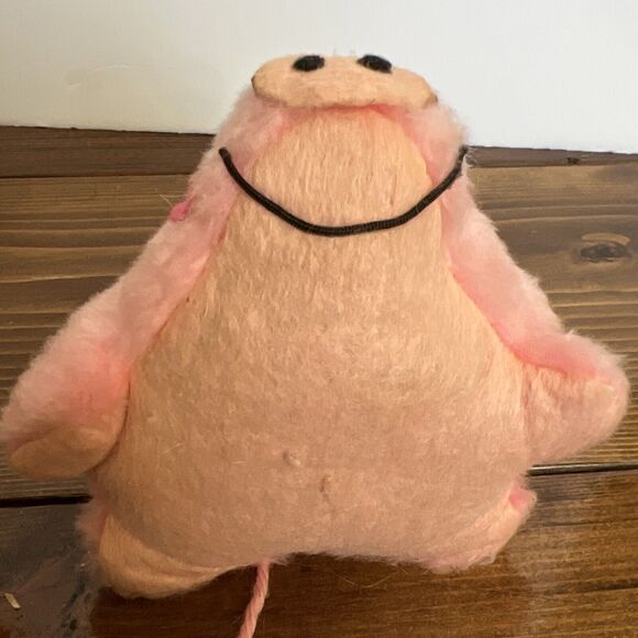 Vintage Russ Berrie Pink Petunia Pig Plush Beanie 5.5" Toy 1974 No Tags - Picture 2 of 5